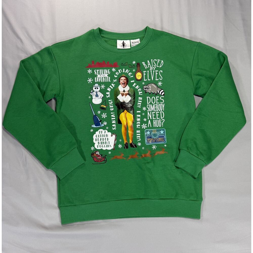 Elf Movie Christmas Sweatshirt Kids Youth Size XL 14/16 Graphic Holiday Crew